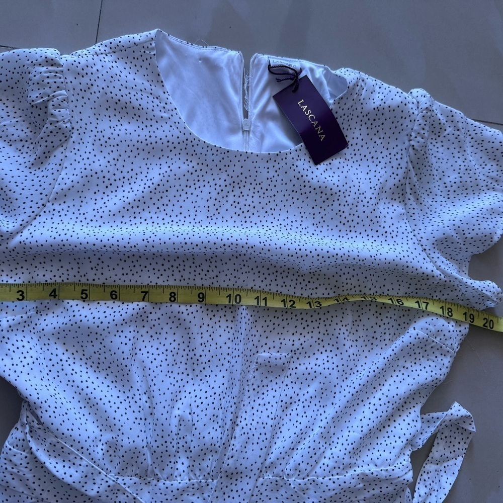 Silver Midi Sundress with Flutter Sleeves and Crew Neck - Picture 5 of 15